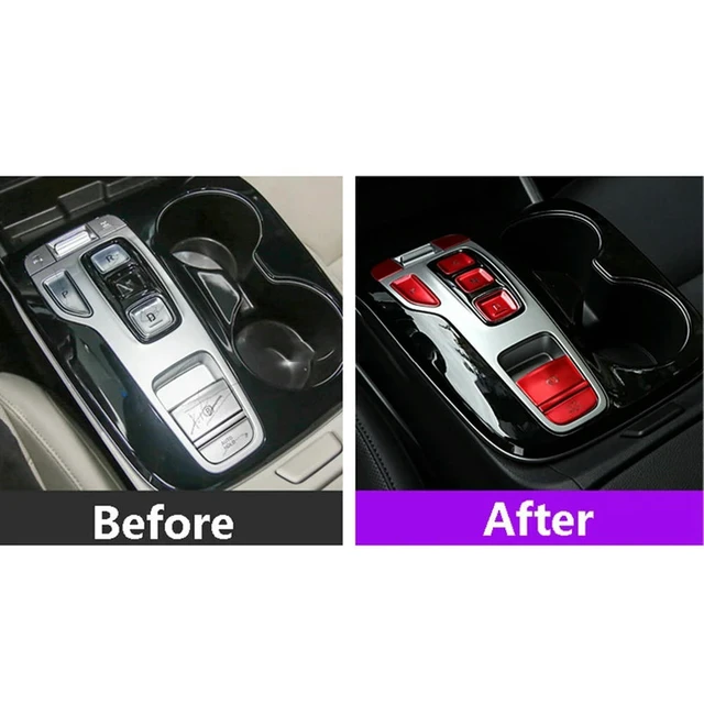 Alt view image 2 of 3 - Car Shift Panel Button Sticker Central Control Panel Button Decoration Cover For Tucson 2021 2022