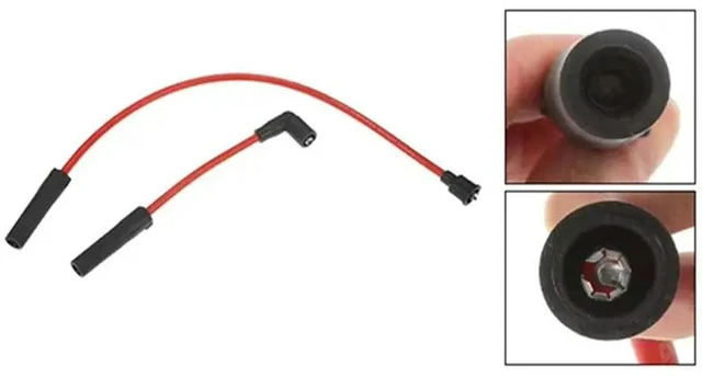 Alt view image 2 of 3 - Motorcycle Accessories 2 Pcs Ignition Coil Cable For Davidson Sportster 883 1200 Spark Plug Wire