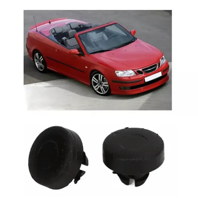 Alt view image 3 of 3 - 4 Pcs Black Boot Lid Hinge Stops Hood Clip Replace For Saab 9-3 Convertible 12832495
