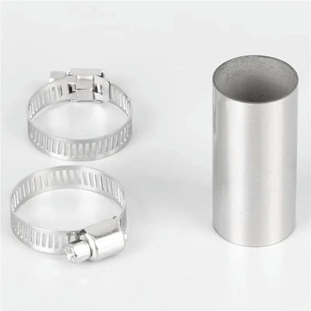 Alt view image 3 of 3 - 8 Set 24Mm Heater Exhaust Pipe Connector Air Parking Heater Stainless Steel Gas Vent Hose With Clamps For Webasto Heater