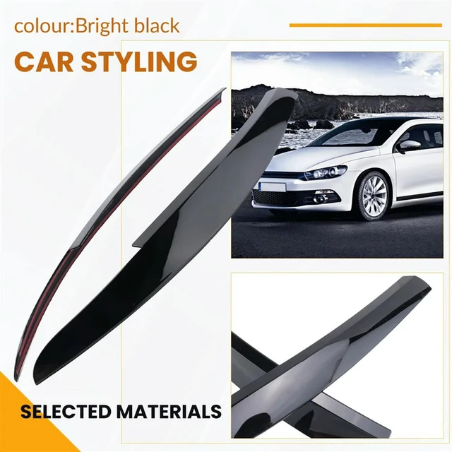 Alt view image 3 of 3 - Car Headlight Eyebrow Sticker Decoration For Scirocco Gts 2008-2017 Accessories Car Styling