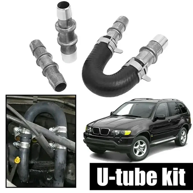 Alt view image 2 of 3 - Upgrade Aluminum Engine Heater Core Hose Kit U-Tube Hose Parts Accessories Fit For Boeeda 626-001