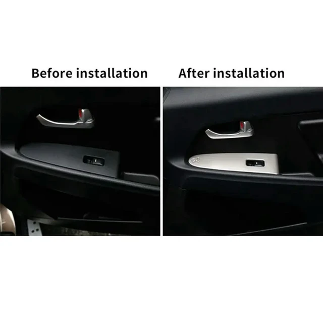 Alt view image 3 of 3 - Car Inner Door Window Switch Panel Trim Cover For Kia Sportage R 2011-2015 Interior Modification Decal Sticker LHD