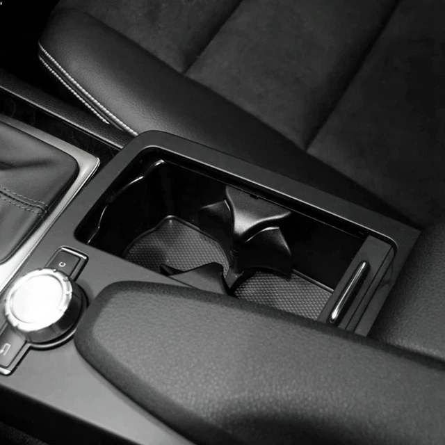 Alt view image 3 of 3 - Car Center Console Roller Blind Cover Water Cup Holder Cover For W204 W212 2046800107 A20468047089051