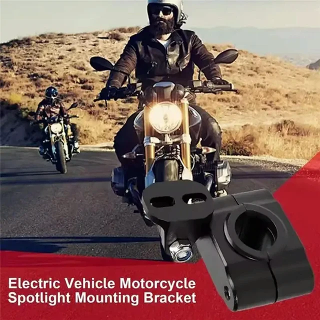 Alt view image 3 of 3 - Motorcycle Spotlight Holder With Mini Bar Clamp Kits, Adjustable Light Bar Mounts For Motorcycles