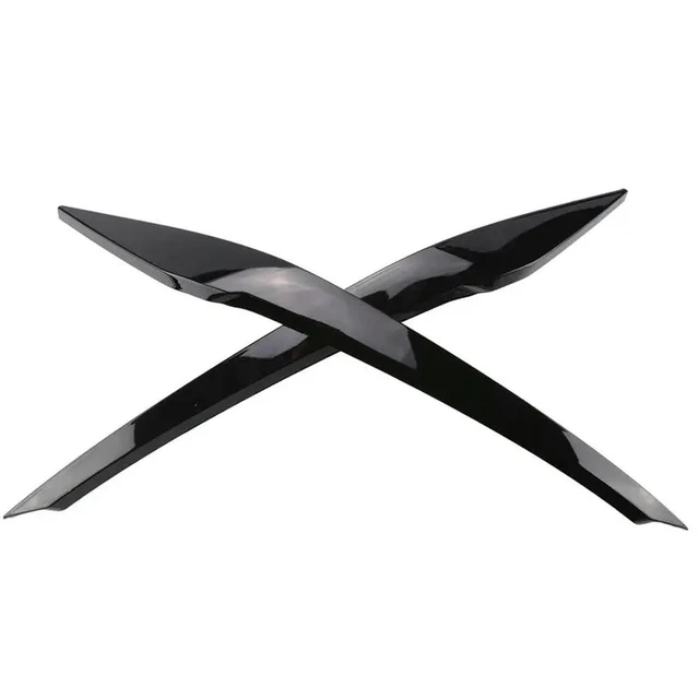 Alt view image 2 of 3 - 1Pair Car Headlight Eyebrow Molding Trim Sticker For VW Polo 2019-2022 Lamp Eyelids Decorative Strips Lid Cover Bright