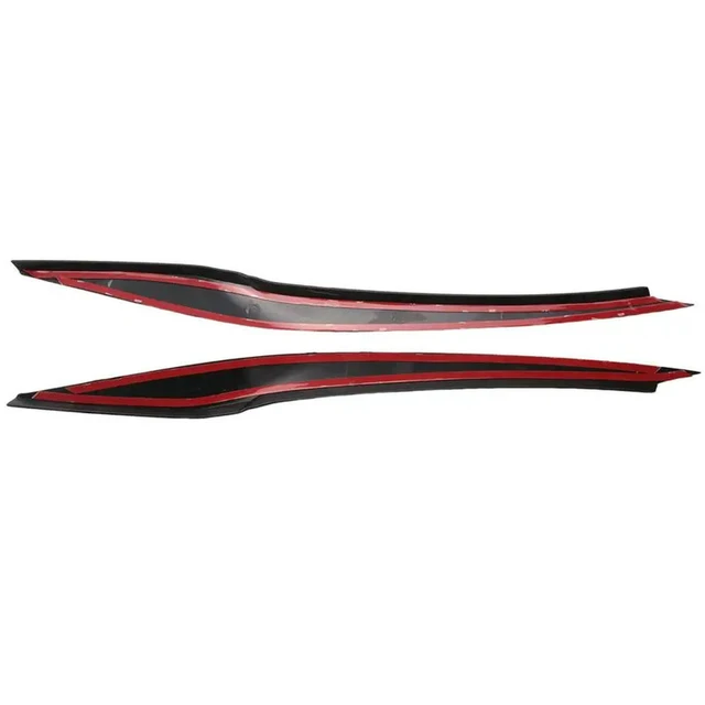 Alt view image 3 of 3 - 1Pair Car Headlight Eyebrow Molding Trim Sticker For VW Polo 2019-2022 Lamp Eyelids Decorative Strips Lid Cover Bright