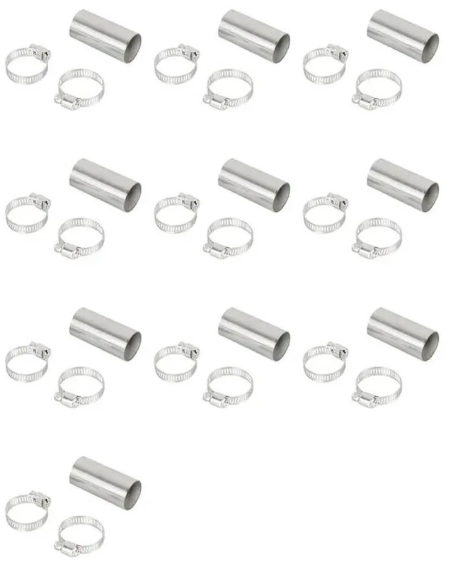 Main image of 10 Set 24Mm Heater Exhaust Pipe Connector Air Parking Heater Stainless Steel Gas Vent Hose With Clamps