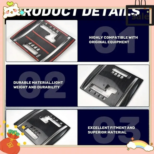 Main image of For Mitsubishi PAJERO 2007-2019 Car Central Control Gear Shift Panel Cover Trim Frame Fit Inner Accessories