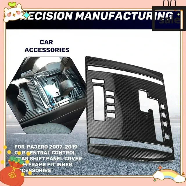Alt view image 3 of 3 - For Mitsubishi PAJERO 2007-2019 Car Central Control Gear Shift Panel Cover Trim Frame Fit Inner Accessories