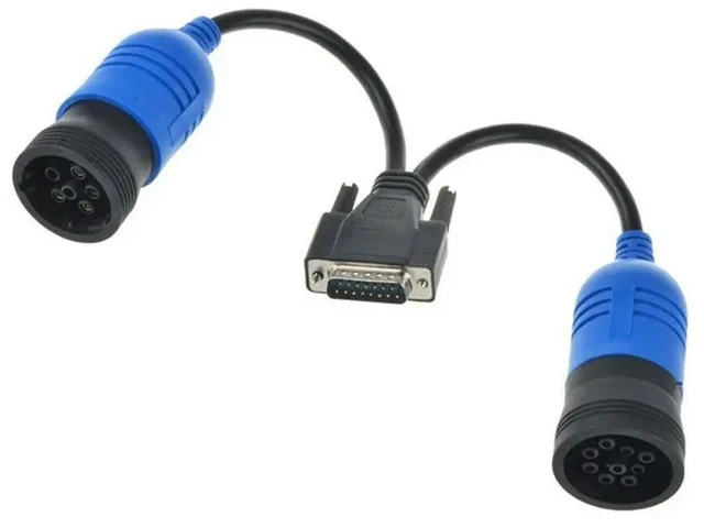 Alt view image 2 of 3 - For Nexiq USB Link 125032 Truck DB 15Pin Male Pn 405048 6Pin 9Pin Y Deutsch Adapter Truck Diagnose Connector Cable