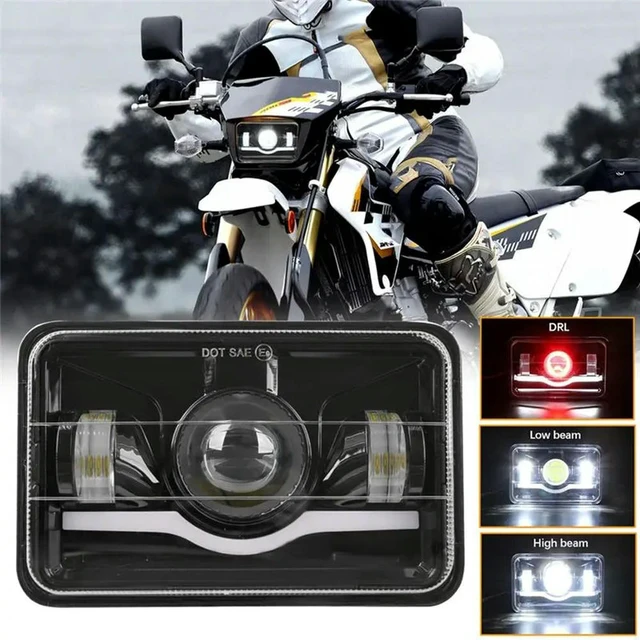 Alt view image 3 of 3 - H4656 H4651 LED Headlight 4" X6" Projector Spherical Lens LED Headlamp For DRZ400S DRZ400SM DRZ250 DRZ400 DRZ400E
