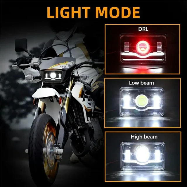 Alt view image 2 of 3 - H4656 H4651 LED Headlight 4" X6" Projector Spherical Lens LED Headlamp For DRZ400S DRZ400SM DRZ250 DRZ400 DRZ400E