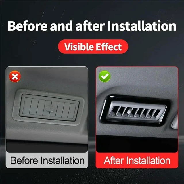 Alt view image 3 of 3 - Rear Upper Air Vent Outlet Cover Trim For Toyota Land Cruiser 250 Prado LC250 2024 Accessories