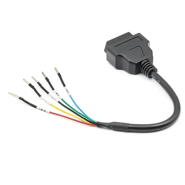 Alt view image 2 of 3 - 5X 16 Pin OBD OBD2 Female K Line CAN Line Jumper Tester Connector Car Diagnostic Extension Cable Cord Pigtail