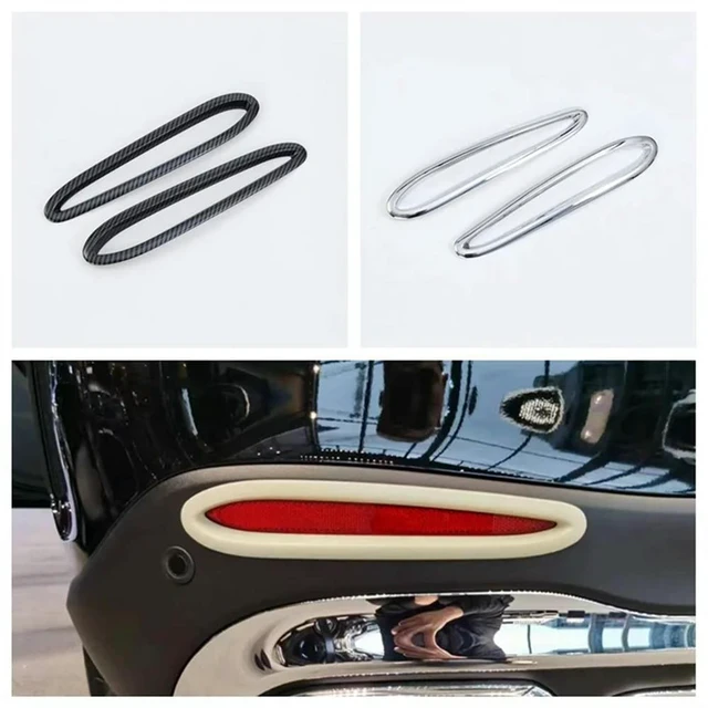 Alt view image 2 of 3 - Car Front Rear Fog Light Lamp Eyebrow Frame Trim Cover Sticker For Mercedes Benz GLC Class X254 2023 Car Supplies Parts (Sil