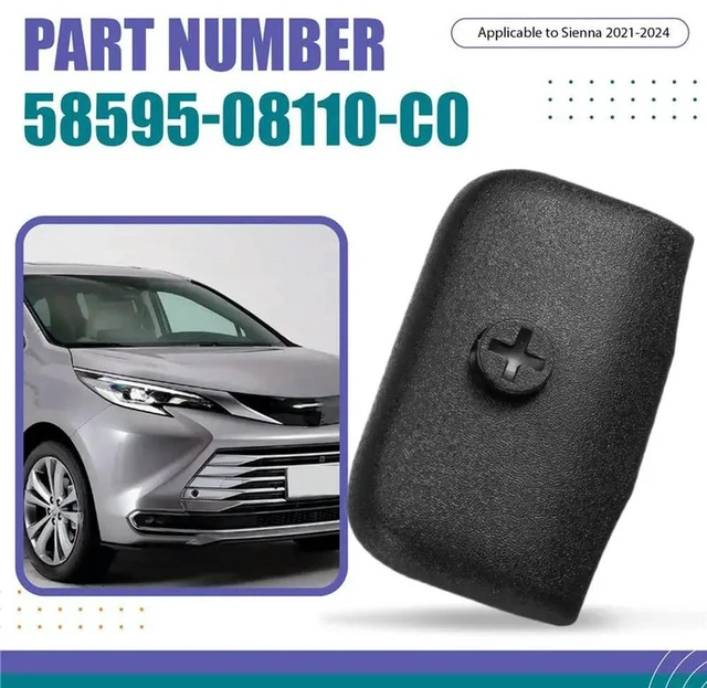 Alt view image 2 of 3 - Car Floor Sliding Seat Rail End Cover For Toyota Sienna 2021-2024 58595-08110-C0
