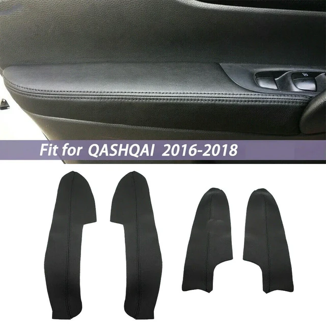 Alt view image 3 of 3 - PU Leather Interior Door Armrest Panel Cover Trim For Nissan Qashqai J11 2016 2017 2018