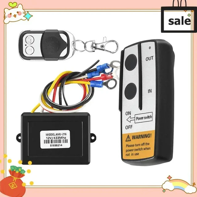 Alt view image 2 of 3 - 12V 12Volt 50Ft Winch Remote Control Set For Truck Jeep ATV Warn Ramsey