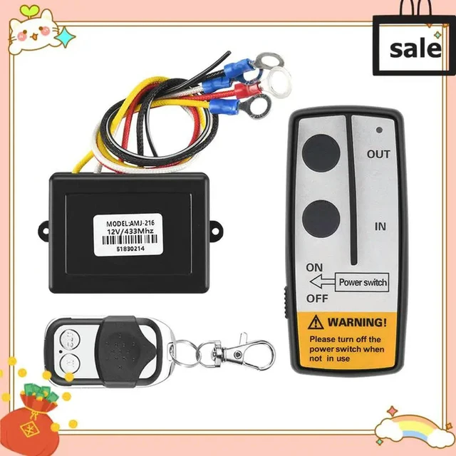 Alt view image 3 of 3 - 12V 12Volt 50Ft Winch Remote Control Set For Truck Jeep ATV Warn Ramsey