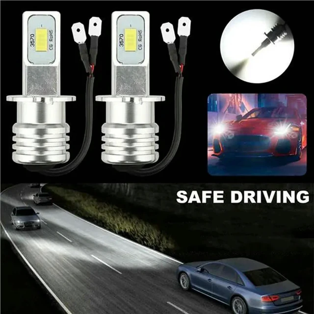 Alt view image 2 of 3 - 8Pcs H3 Super Bright LED Headlight Fog Light Driving Lamp Bulb Kit 6000K White 10W