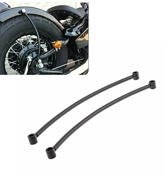 Alt view image 3 of 3 - Pair Rear Fender Rail Support Bracket Mount Holder For Cruiser Cafe Bobber