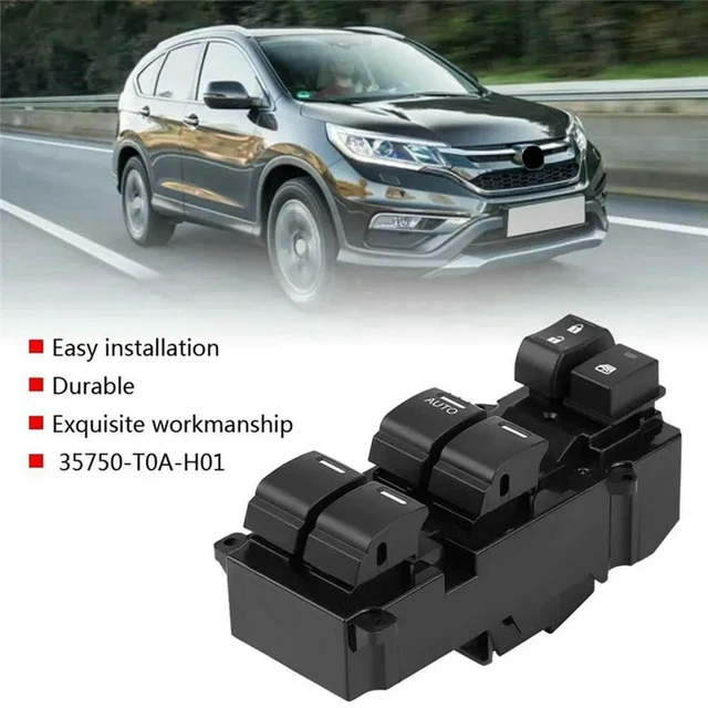 Alt view image 3 of 3 - Car Power Master Window Switch 35750-TR0-A21 LHD For Honda CRV 2012 - 2015 CIVIC 2012-2017 35750-T0A-H01 35750T0AH01