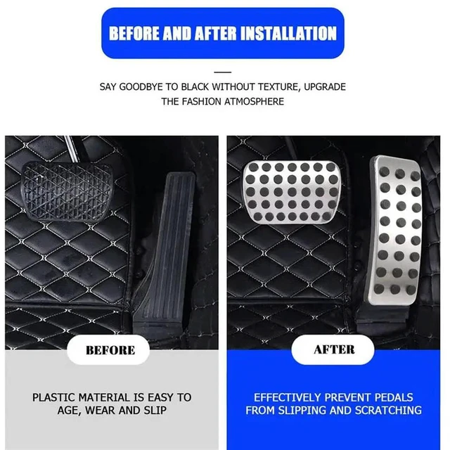 Alt view image 3 of 3 - 1 Set Silver Car Brake Pedal Pad Stainless Steel Car Accessories, For Mercedes Benz AMG A B CLA GLA ML GL R W176 W245 W246 W