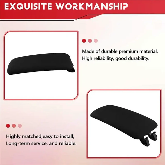 Alt view image 2 of 3 - Car Center Console Armrest Upper Cover Latch 8X0864245B For A1 8X1 8XK 2012-2018 Rest Box Lid Pad Cloth+Plastic