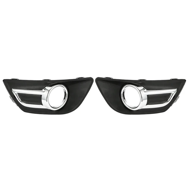 Alt view image 3 of 3 - 1 Pair For Citroen C4 2008-2011 Chrome Front Bumper Fog Lamp Light Cover Front Fog Lamp Frame
