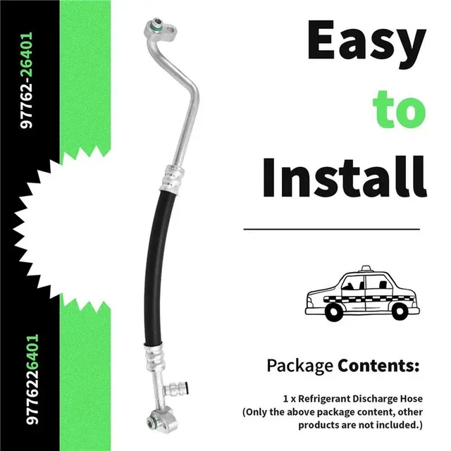 Alt view image 2 of 3 - Car A/C Refrigerant Discharge Hose 9776226401 97762-26401 For Santafe 2000-2005