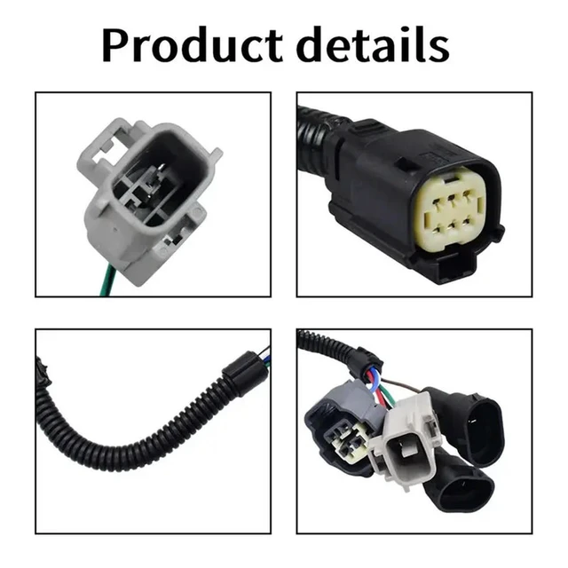 Alt view image 3 of 3 - Plug-And-Play For Toyota Tacoma 2016-2023 1 Pair Black Headlight Conversion Harness Kit