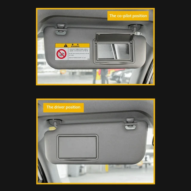 Alt view image 3 of 3 - Car Sun Visor Makeup Mirror For Toyota Corolla Levin 2014-2019 Windscreen Sun Visor Auto Accessories Gray