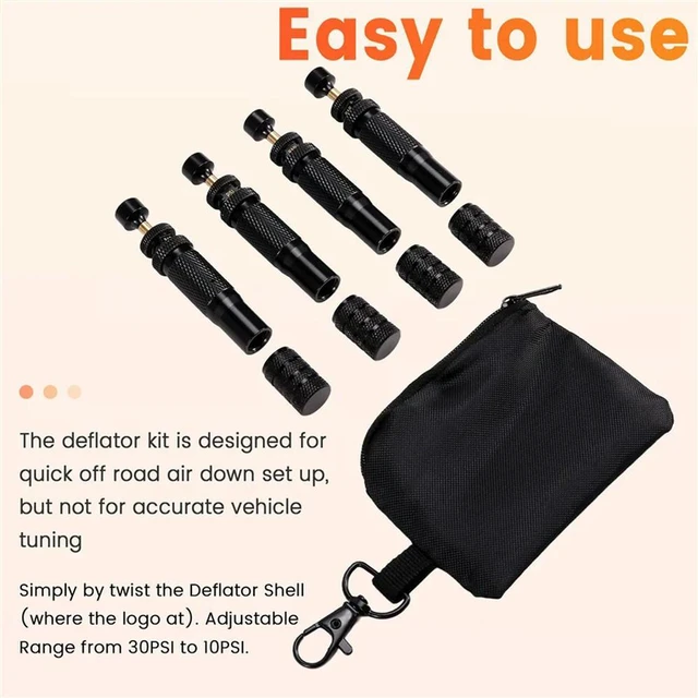 Alt view image 2 of 3 - Automatic Tire Deflator,10-30 PSI/0.7-2 BAR Adjustable Tire Deflator Kit,Air Down Tire Deflators Offroad Accessories