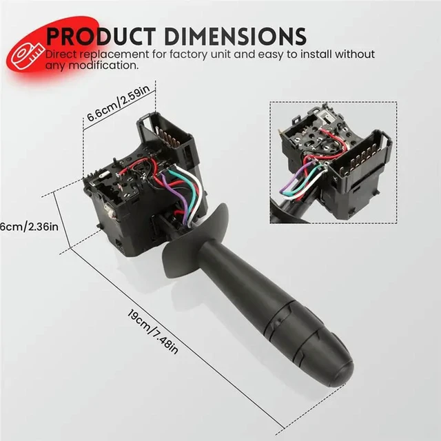 Alt view image 2 of 3 - For Renault Twingo 2 2007-2014 7701072110 Commodo Switch Column
