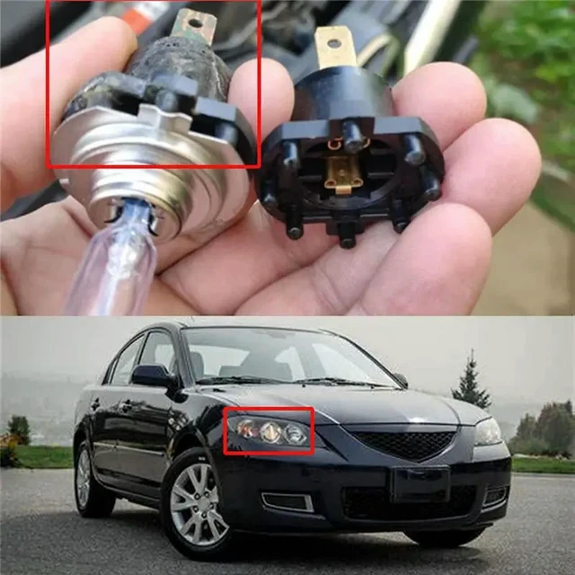 Alt view image 3 of 3 - B28V510A3 Halogen Headlight Bulb Socket For Kawasaki ER6-F Aprilia SL1000 Falco For Mazda 3 5 323 Halogen H1 Headlight Socke
