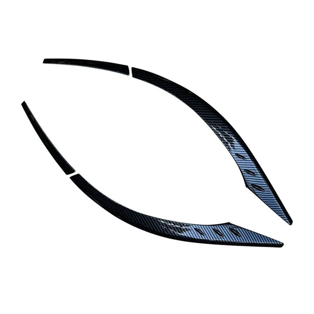 Alt view image 2 of 3 - For Toyota Corolla Cross 2020 2021 2022 Front Headlight Lamp Cover Garnish Strip Eyebrow Cover Trim Sticker