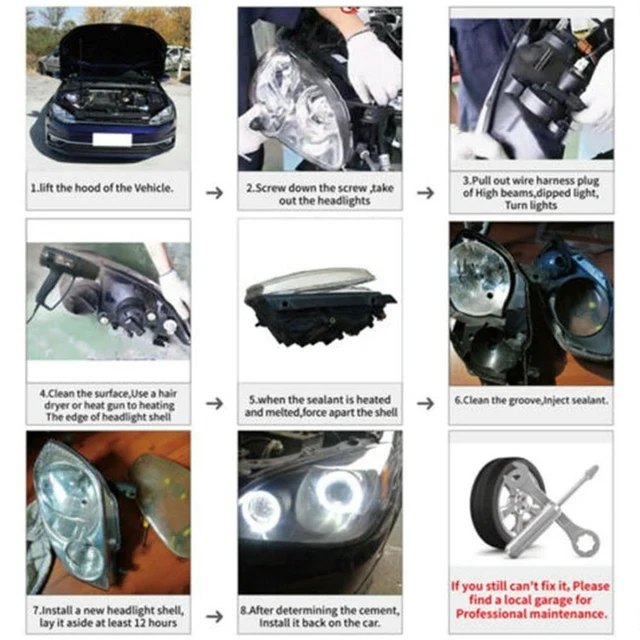 Alt view image 2 of 3 - Car Clear Headlight Lens Cover Replacement Headlight Headlight Shell Cover For Mercedes Benz W639 Vito Viano 2004-2010