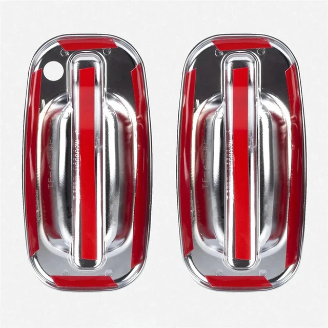 Alt view image 2 of 3 - Chrome Door Handle Cover Trim For Silverado Tahoe Suburban Avalanche GMC Yukon Sierra 1999-2006