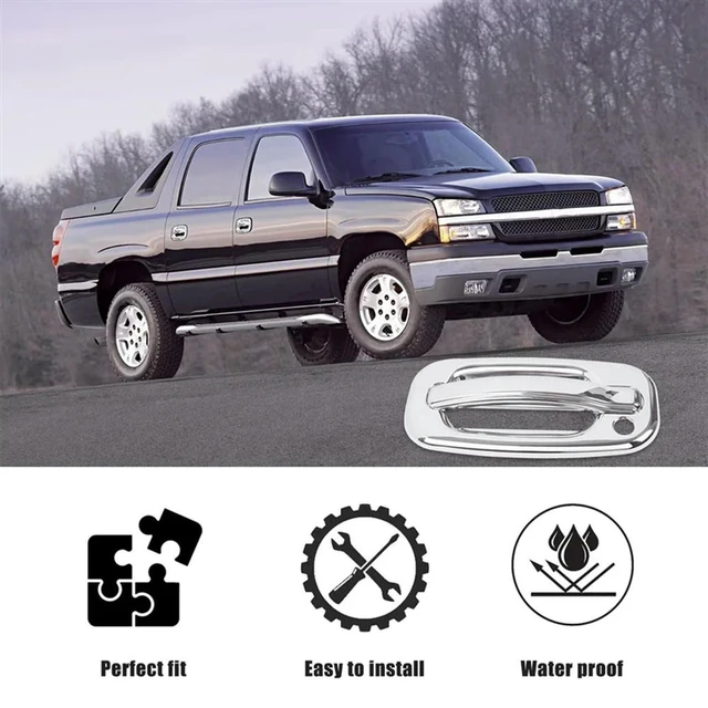 Alt view image 3 of 3 - Chrome Door Handle Cover Trim For Silverado Tahoe Suburban Avalanche GMC Yukon Sierra 1999-2006