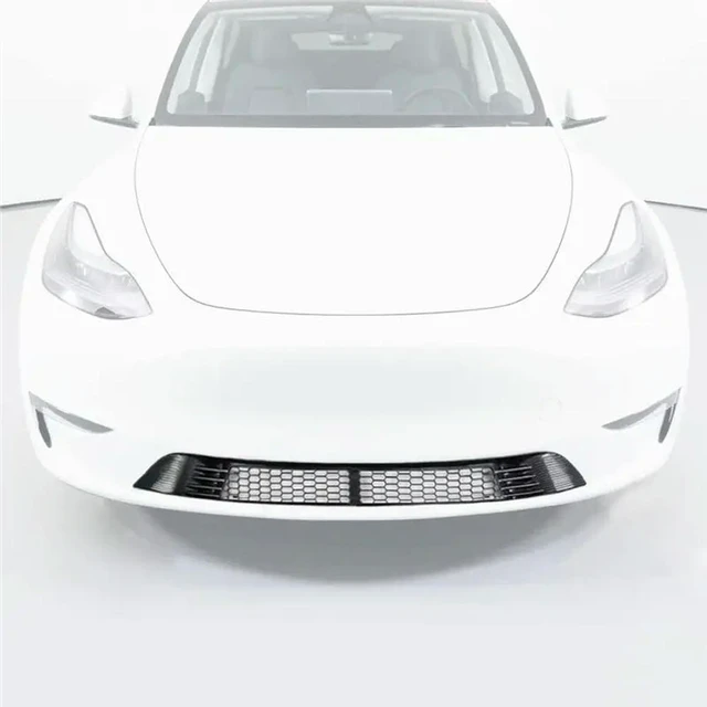 Alt view image 2 of 3 - For Tesla Model Y 2021 2022 2023 Front Grill Mesh Grille Grid Inserts ,Front Air Inlet Vent Grille Cover Replacement