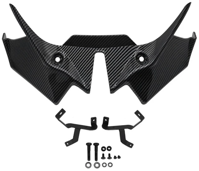Main image of Front Spoiler Winglet Fairing For Kawasaki Z650 Z 650 2020-2024 Motorcycle Aerodynamic Downforce Deflector Carbon Fiber Patt