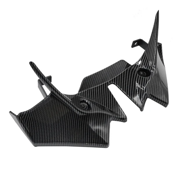 Alt view image 3 of 3 - Front Spoiler Winglet Fairing For Kawasaki Z650 Z 650 2020-2024 Motorcycle Aerodynamic Downforce Deflector Carbon Fiber Patt