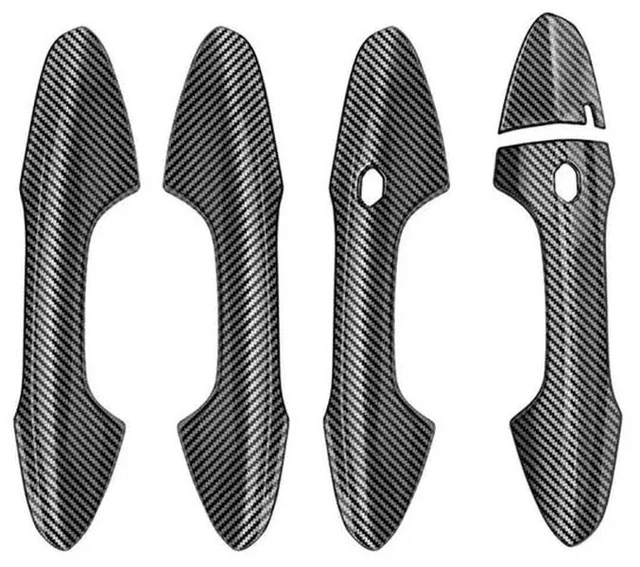 Main image of Car Outer Side Door Handle Cover Trim For KONA 2024+ Exterior Door Handle Trim Accessories Carbon Fiber Pattern