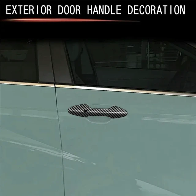 Alt view image 3 of 3 - Car Outer Side Door Handle Cover Trim For KONA 2024+ Exterior Door Handle Trim Accessories Carbon Fiber Pattern