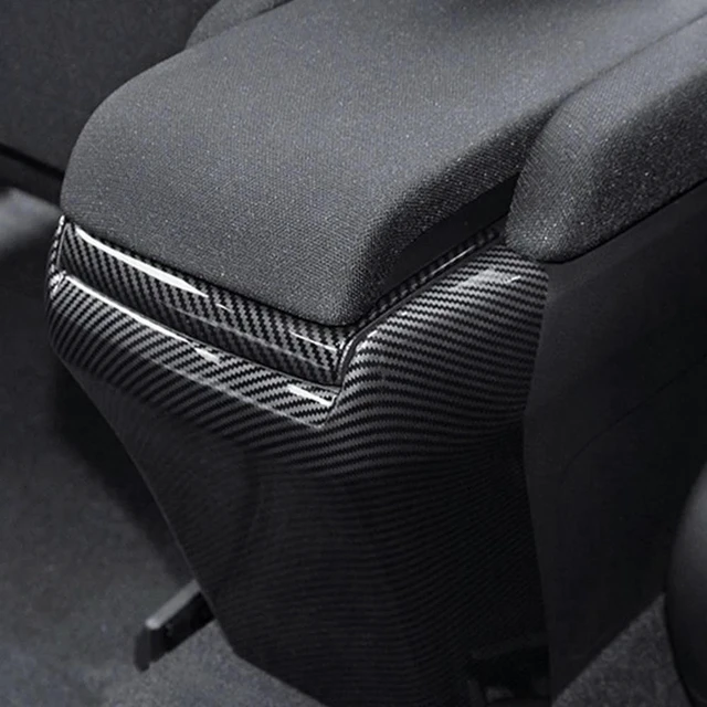 Main image of Carbon Fiber Car Rear Armrest Box Anti-Kick Plate Armrest Panel Trim Cover For Honda Civic 10Th 2016-2019 Armrest Box Anti-K