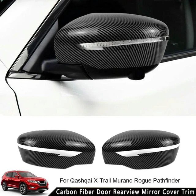 Alt view image 2 of 3 - Carbon Fiber Rear View Mirror Cover-Side Mirror Cover Cap For Qashqai X-Trail Murano Rogue Pathfinder 2015-2019