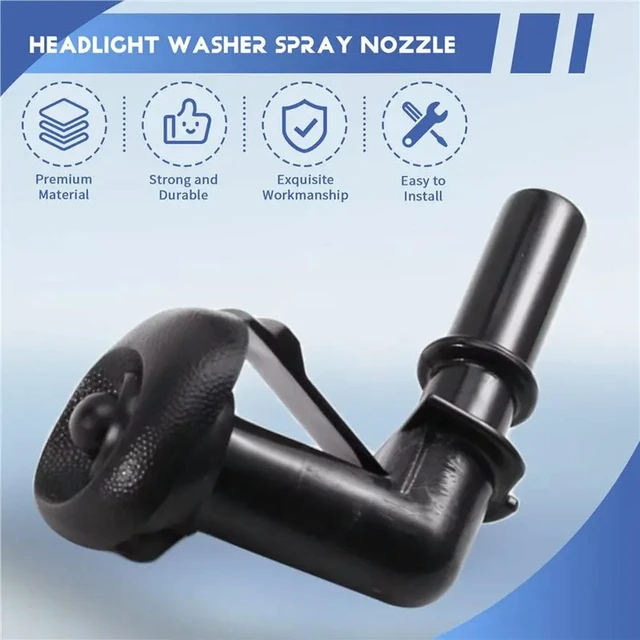 Alt view image 2 of 3 - Right Front Washer Spray Nozzle 68144010AB Replacement For Jeep Cherokee 2014-2018 Headlights