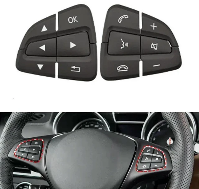 Alt view image 2 of 3 - 0999050600 Car Multifunction Steering Wheel Switch Buttons For Mercedes Benz A B GLA GLS GLE W176 W246 W166 W292