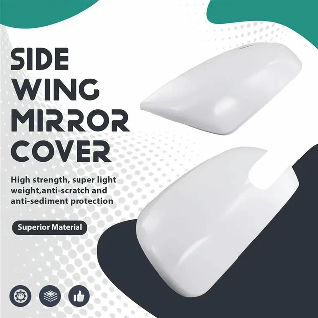 Alt view image 2 of 3 - 1 Pair Left & Right Side Door Mirror Cover Rearveiw Mirror Cap For Kia Forte Cerato 2009-2010